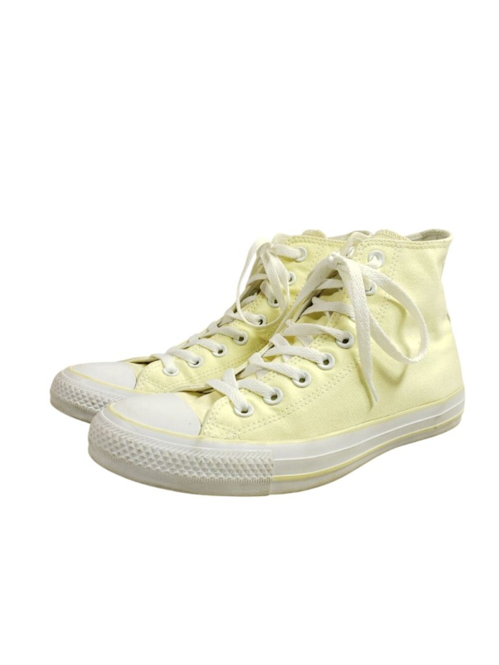 Converse All Star Womens 9.5 High Top Yellow Canvas Sneakers - Picture 2 of 8